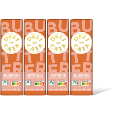 Delicata Reep melkchocolade butterscotch 4-pack