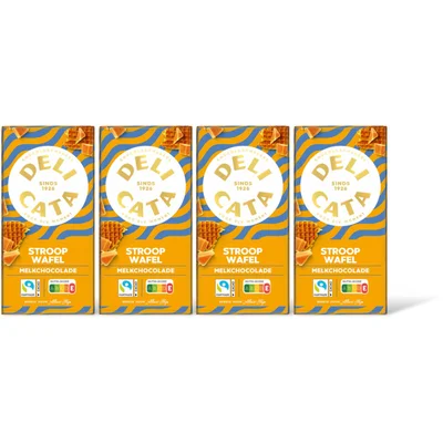 Delicata Reep melkchocolade stroopwafel 4-pack
