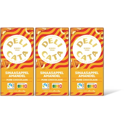 Delicata Reep pure chocola sinasappl amandel 3pk