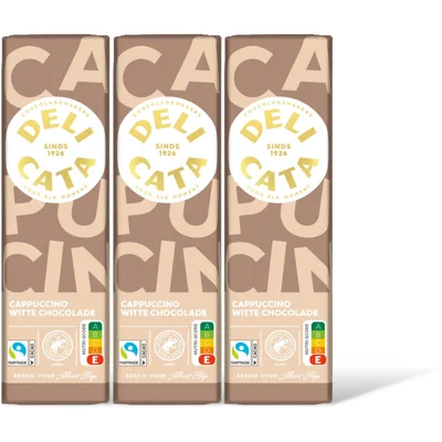 Delicata Reep witte chocolade cappuccino 3-pack
