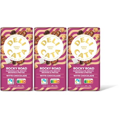 Delicata Reep rocky road witte chocolade 3-pack