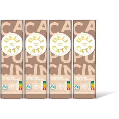 Delicata Reep witte chocolade cappuccino 4-pack