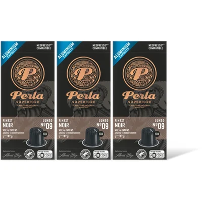 Perla Superiore Finest lungo noir capsules 3-pack