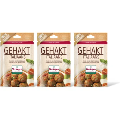 Verstegen Kruidenmix voor gehakt Italiaans 3-pack