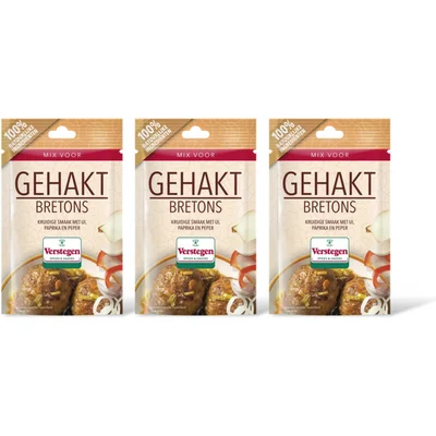 Verstegen Kruidenmix voor gehakt bretons 3-pack