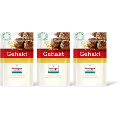 Verstegen Kruidenmix voor gehakt met uitjes 3-pack
