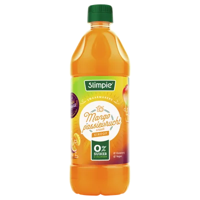 Slimpie Limonadesiroop mango-passievrucht 0%