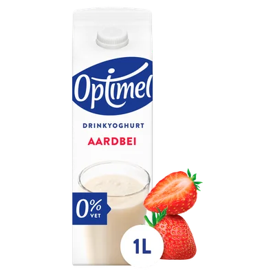 Optimel Drink aardbei 0% vet