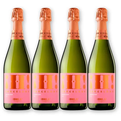 Hola! Hola! Barcelona Rosé Cava 4 flessen