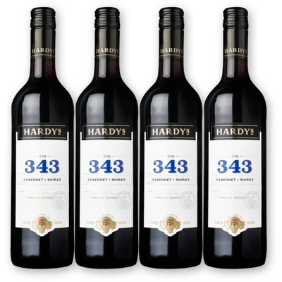 Hardys Hardys Bin 343 Cab Shiraz 4 flessen