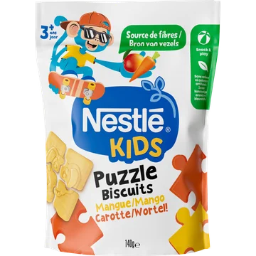 Nestlé Kids Puzzle Biscuits Mango Wortel! 3+ Jaar 140 g