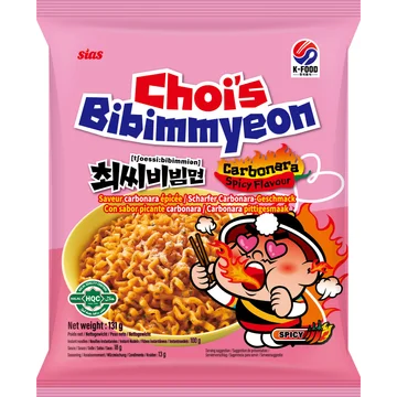 Choi's Bibimmyeon Instant Tarwenoedels Carbonara Pittig 131g