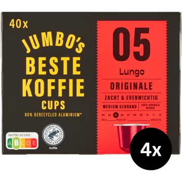 Jumbo's Lungo Originale Koffiecups - 4 x 40 Stuks