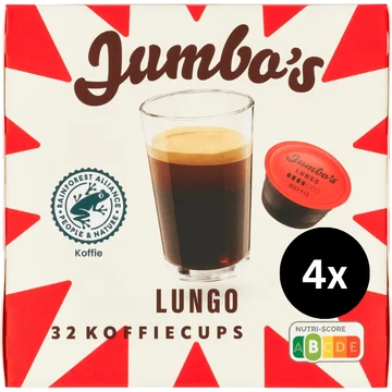 Jumbo's Lungo Dolce Gusto Compatible Koffiecups  - 3 x 32 Stuks