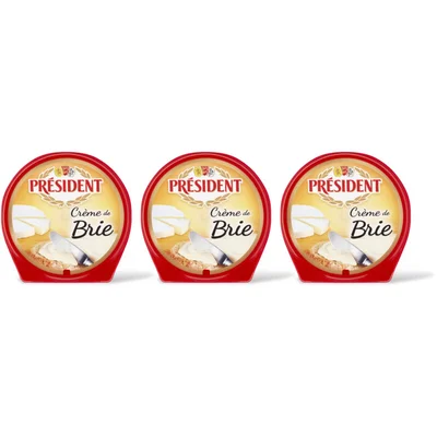 Président Creme de brie 3-pack