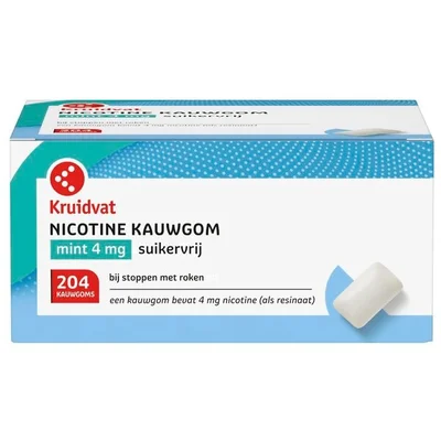 Kruidvat Mint 4mg Suikervrije Nicotinekauwgom