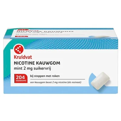 Kruidvat Nicotine Mint 2mg Suikervrij Kauwgom