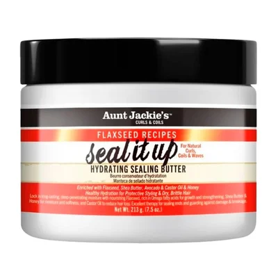Aunt Jackie's Curls & Coils Flaxseed Recipes Seal it Up Hydrating Sealing Butter