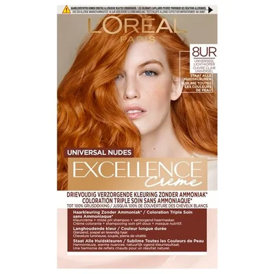 L'Oréal Paris Excellence Creme Universal Nudes 8UR Licht Koper Haarkleuring