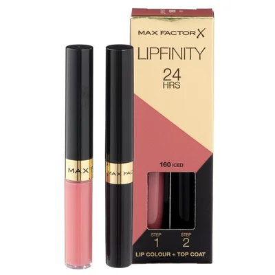 Max Factor Lipfinity Lip Colour 160 Iced 2-Step Longlasting Lipstick