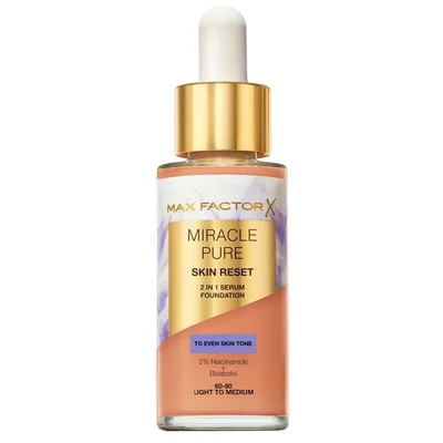 Max Factor Miracle Pure Skin Reset 60-80 Light to Medium 2-in-1 Serum Foundation