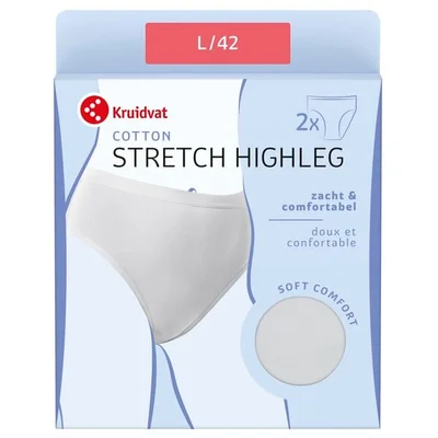 Kruidvat Cotton Stretch Highleg Damesslip