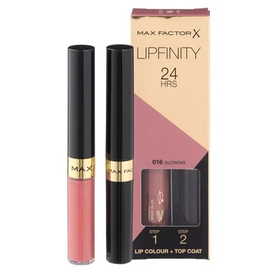 Max Factor Lipfinity Lip Colour 016 Glowing 2-Step Longlasting Lipstick