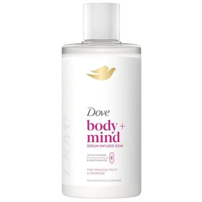 Dove Body+Mind Pink Dragon Fruit & Primrose Serum-infused Soak