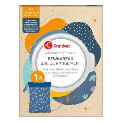 Kruidvat Bewaarzak voor Wasbare luiers met Plantenprint
