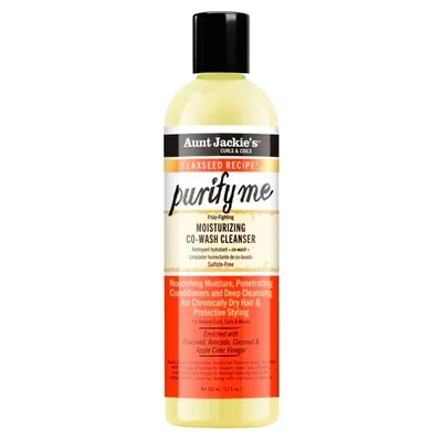 Aunt Jackie's Curls & Coils Flaxseed Recipes Purify Me Moisturizing Co-Wash Cleanser