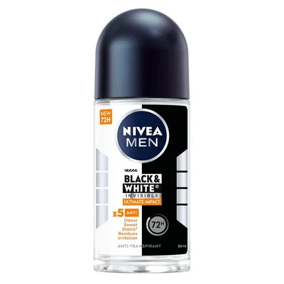 NIVEA Men Black & White Invisible Ultimate Impact Antitranspirant Roller