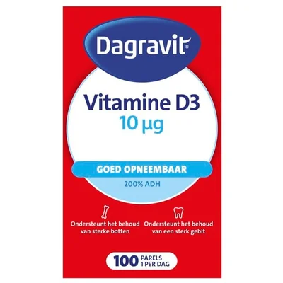 Dagravit Vitamine D3 10ug Parels