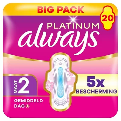 Always Platinum Long Maandverband
