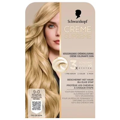 Schwarzkopf Creme Supreme 9-0 Natuurlijk Lichtblond Verzorgende Crèmekleuring
