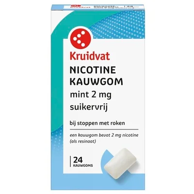 Kruidvat Nicotine Mint 2mg Suikervrij Kauwgom