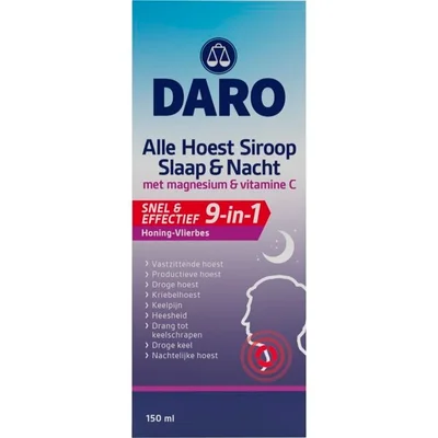 Daro Alle Hoest Siroop Slaap & Nacht Hoestsiroop