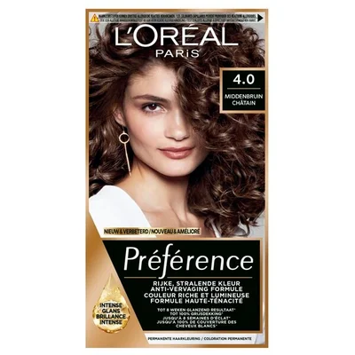 L'Oréal Paris Préférence 4 Middenbruin Permanente Haarkleuring