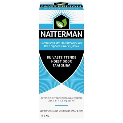Natterman Broomhexine Extra Sterk 8mg/5ml Hoestdrank