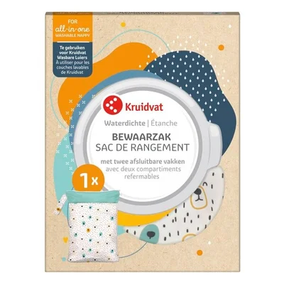 Kruidvat Bewaarzak voor Wasbare luiers met Berenprint