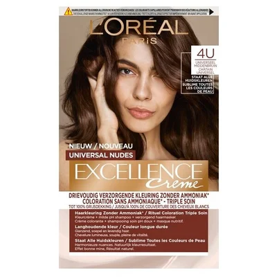 L’Oréal Paris Excellence Universal 4U Nudes Middenbruin Permanente Haarverf