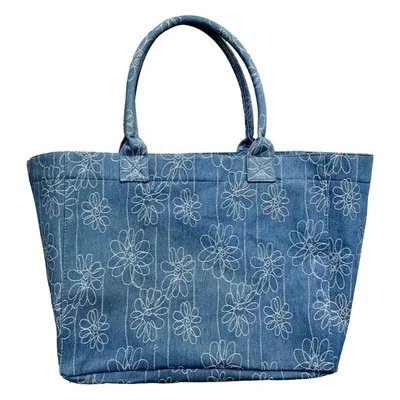 True Spirit Denim Shopper met Bloemenprint