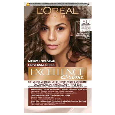 L'Oréal Paris Excellence 5U Nudes Lichtbruin Permanente Haarverf