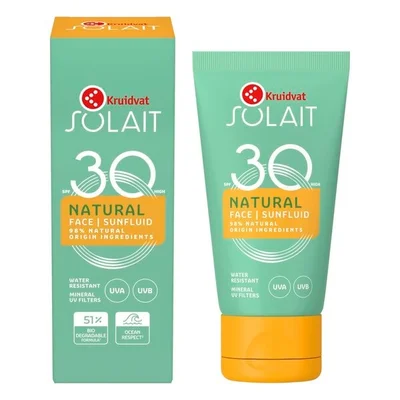 Kruidvat Solait Natural Face SPF30 Sun Fluid
