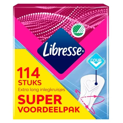 Libresse Dailies V-Protection & Freshness Extra Long Inlegkruisjes
