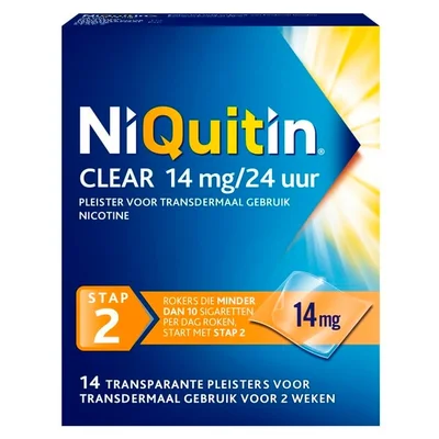 NiQuitin Clear Pleister Stap 2 - 14 mg - Nicotinepleister