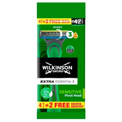 Wilkinson Sword Extra Essential 3 Sensitive Wegwerpscheermesjes