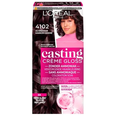 L'Oréal Paris Casting Crème Gloss 4102 Parelmoer Kastanjebruin Semi-Permanente Haarkleuring