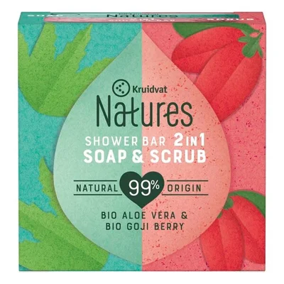 Kruidvat Natures 2-in-1 Soap & Scrub Shower Bar