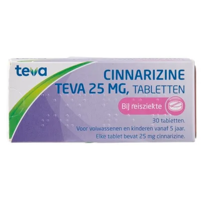 Teva Cinnarizine 25mg Tabletten