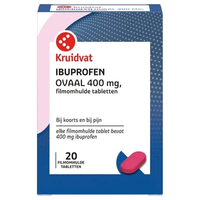 Kruidvat Ibuprofen Ovaal 400mg Filmomhulde Tabletten